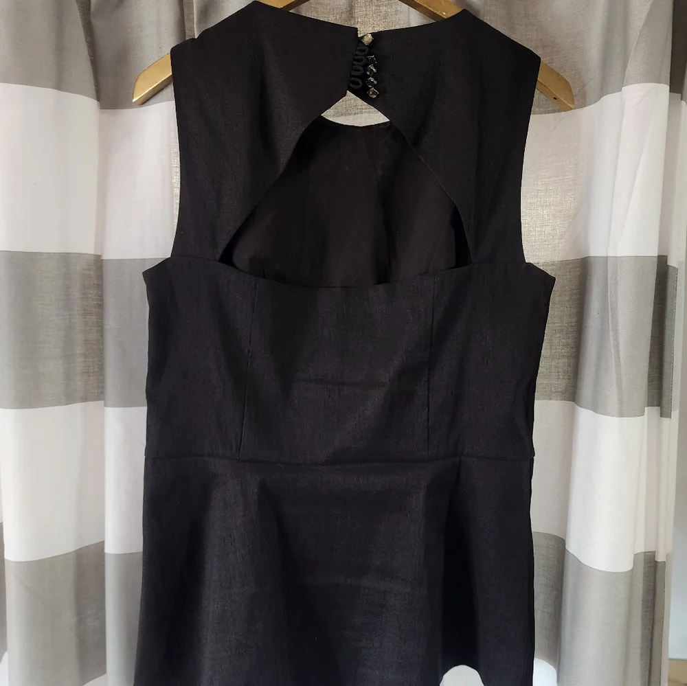 Ann Taylor Peplum Semi Openback With Jewel Neck - Picture 3 of 4